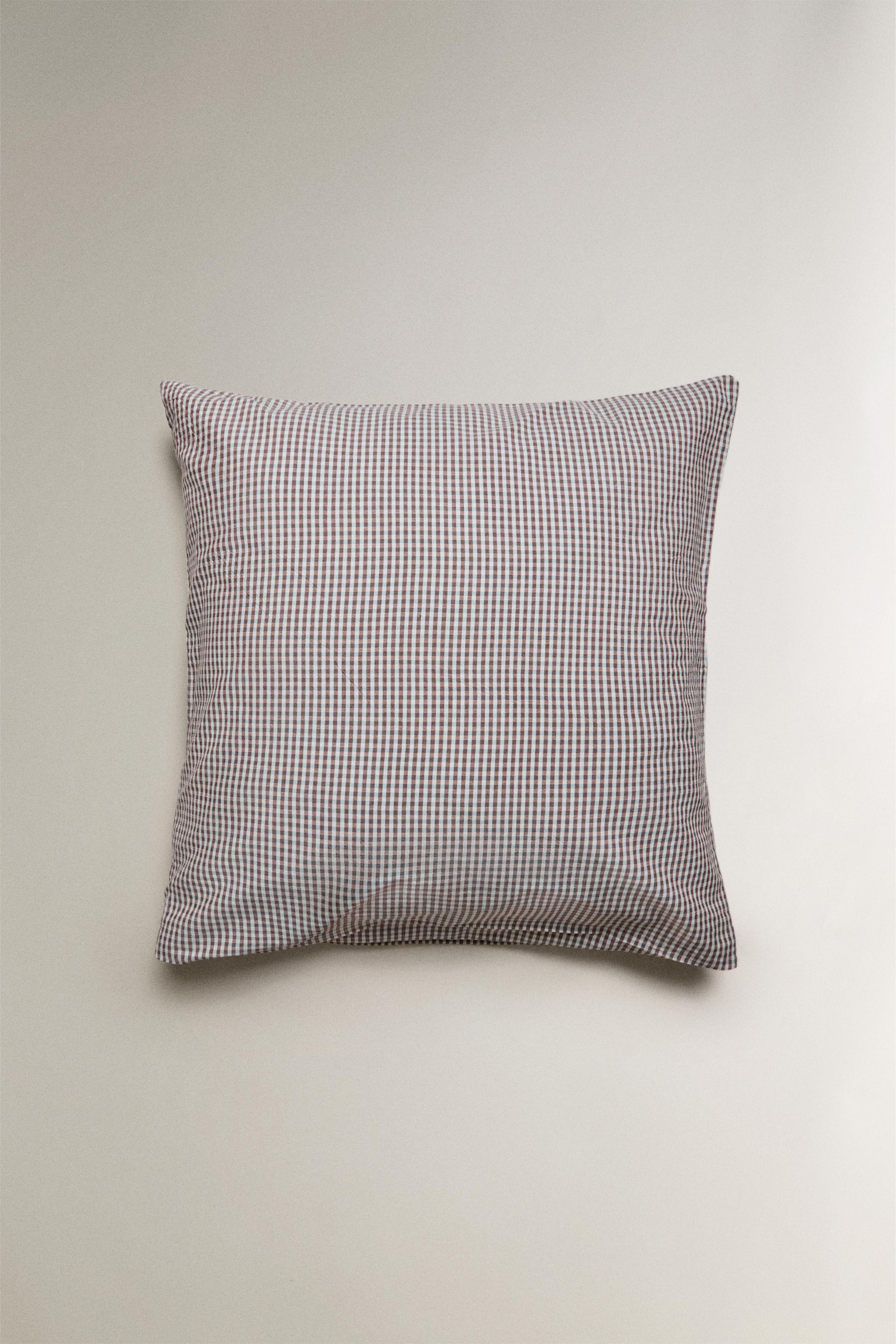 KIDS' YARN-DYED CHECK PILLOWCASE